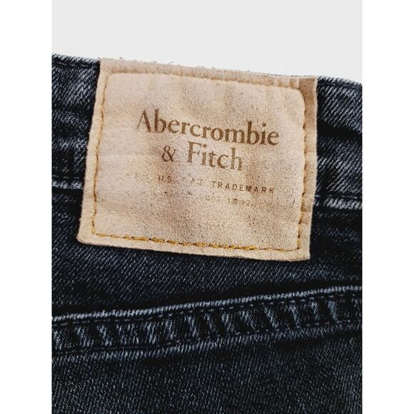 Abercrombie & Fitch Black Slim Fit Distressed Denim Jeans Men Sz 30 X 30 - Picture 3 of 6